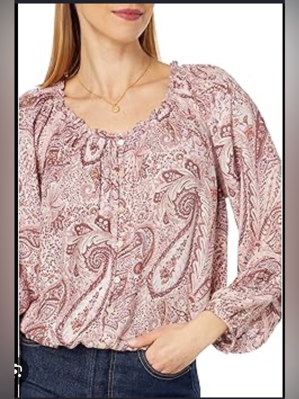 Lucky Brand Paisley Blouse